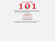 Tablet Screenshot of lacaricadei101.it